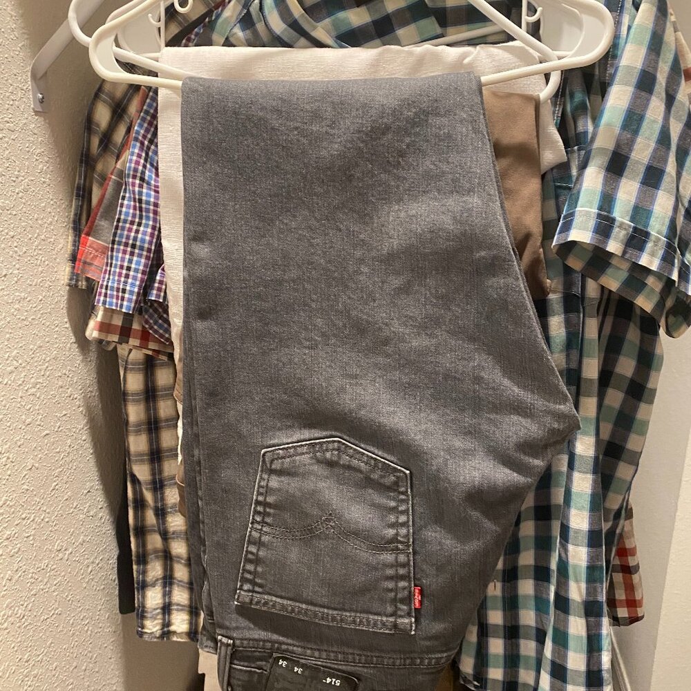 Levi Strauss Gray Wash Regular Fit Jeans | Size 34